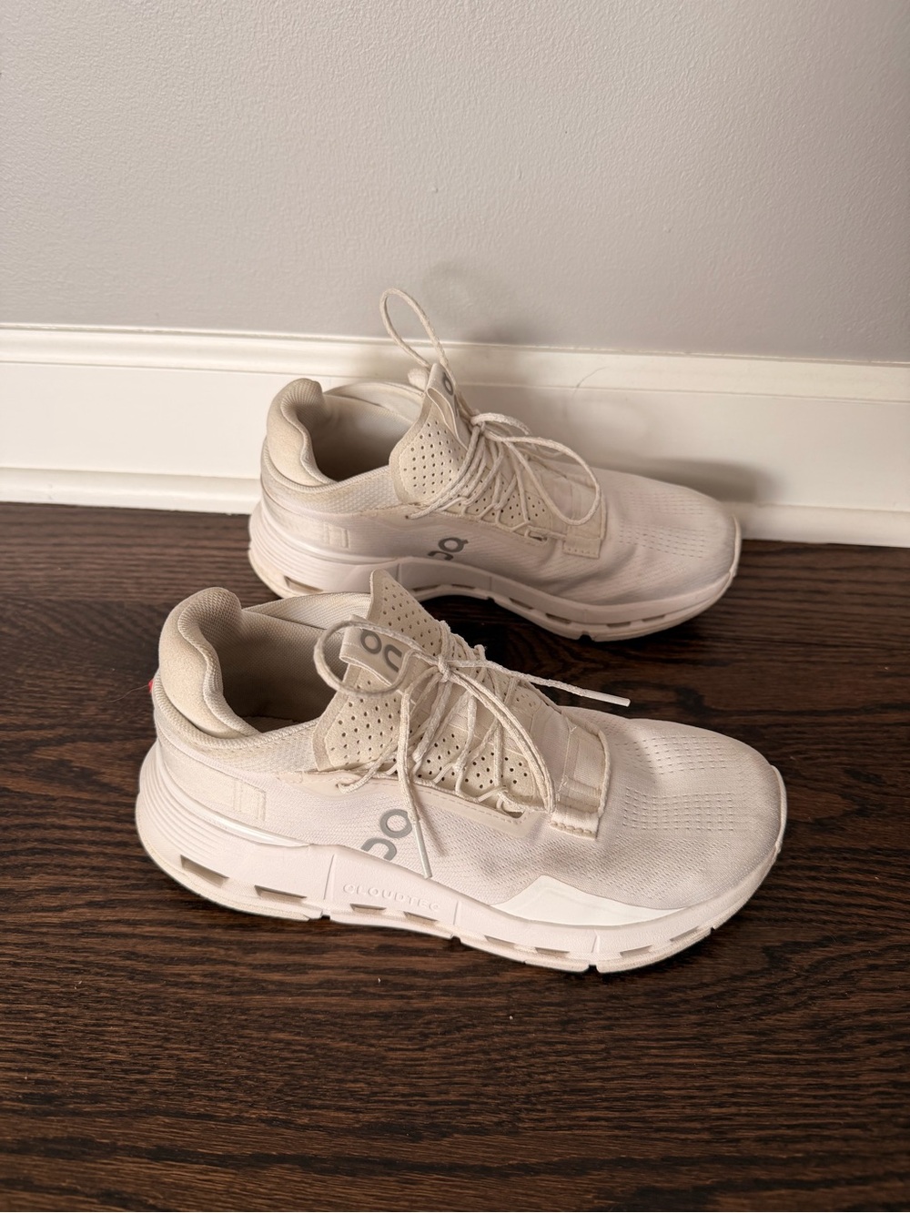 On Cloud White Athletic Sneakers